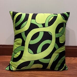 Retro Silk Pillow with Black Velvet Back